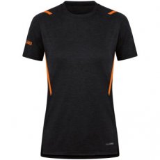 Artikel 6121-506 Dames JAKO T-shirt Challenge zwart gemeleerd/fluo oranje