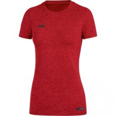Artikel 6129-01 Dames JAKO T-shirt PREMIUM BASICS rood gemeleerd Dames
